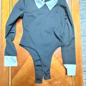 Kids Black and White Long Sleeve One Piece